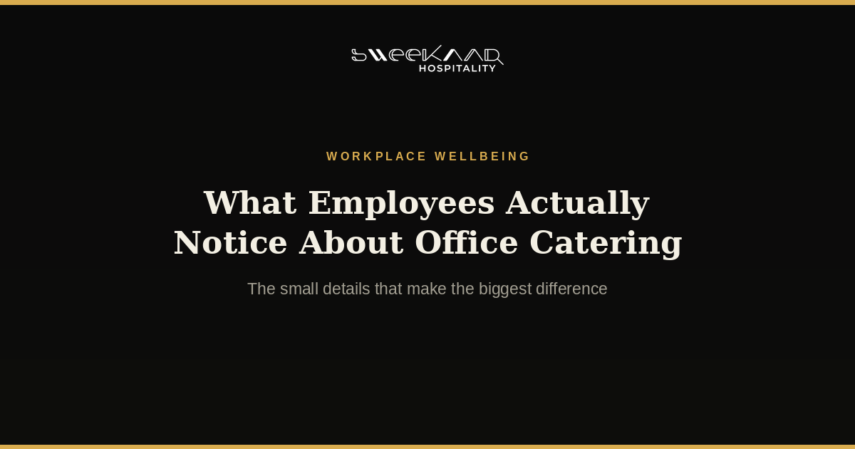 Employee Satisfaction Office Catering